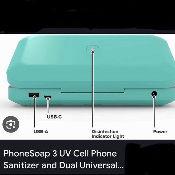 NWT Phonesoap3! SharkTank! Sanitize electronics safely! Sealed in package. Aqua - Picture 3 of 3